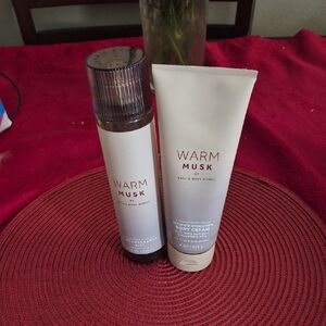 Warm Musk Body Spray and Cream Set